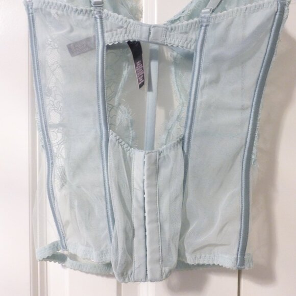 VICTORIA'S SECRET mint green unlined bustier top with sparkly straps - Picture 6 of 11